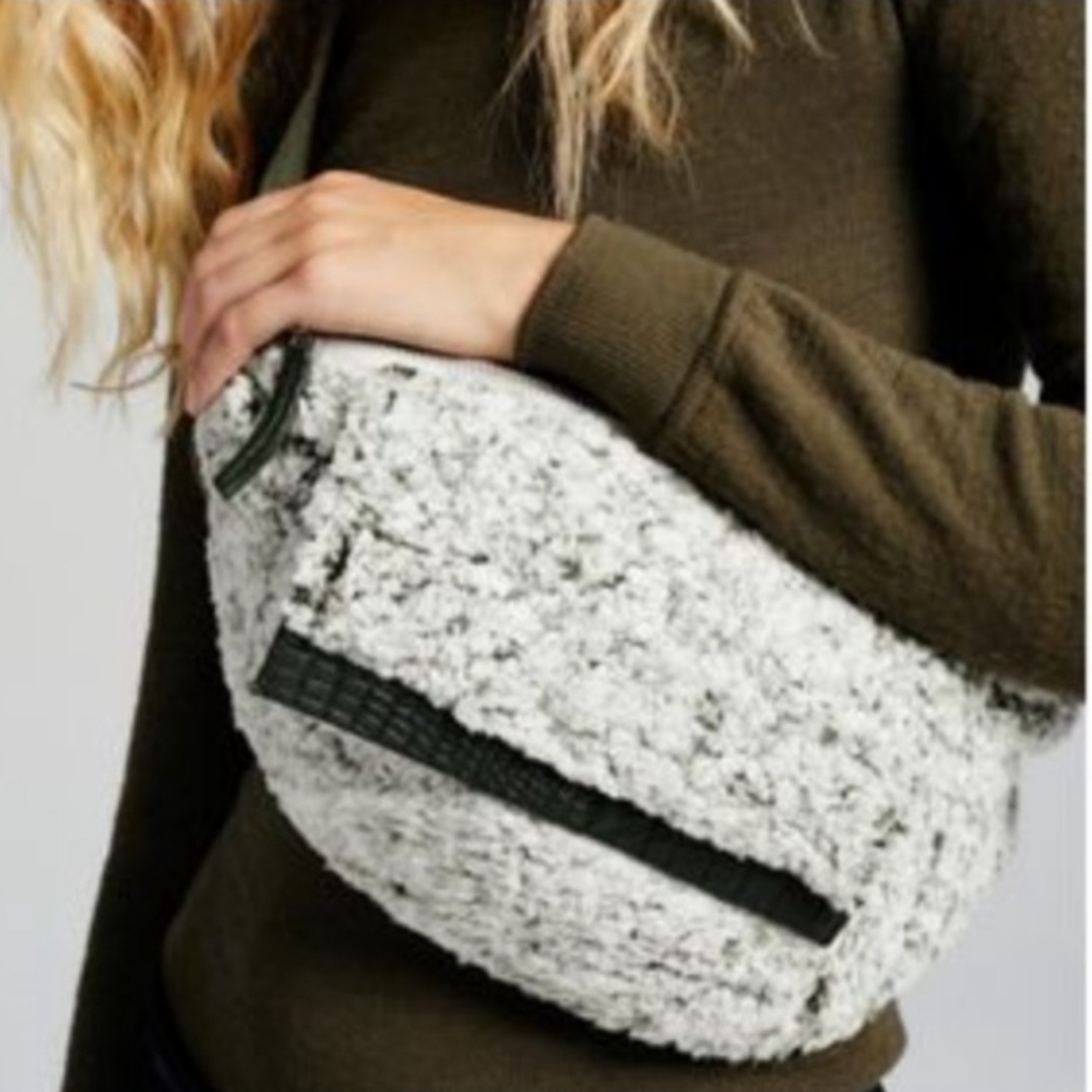 Free People Cross Body Faux Fur Bag